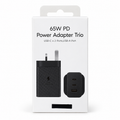 65W PD Power Adapter Trio – Dual USB-C + USB-A Fast Charger