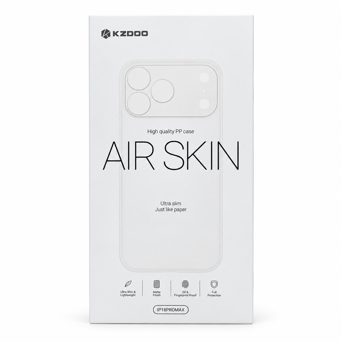 KZDOO Air Skin Ultra Slim Case – Lightweight Protective Cover for iPhone 18 Pro Max