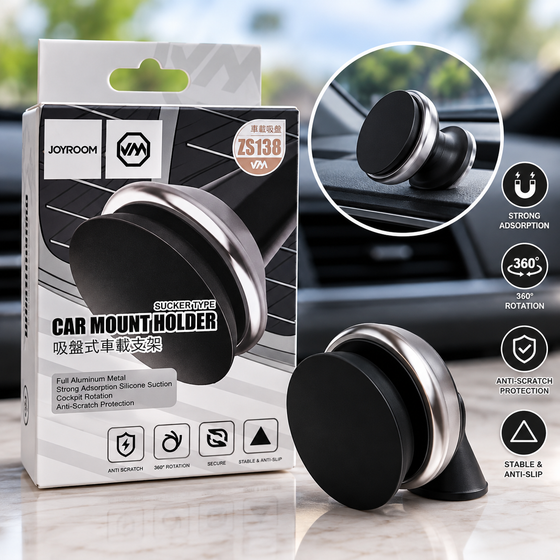 JOYROOM ZS138 Magnetic Car Phone Holder – 360° Rotation, Strong Suction & Anti-Slip Design