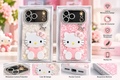 Hello Kitty 3D Glitter Phone Case – Luxury Rhinestone Camera Protection, Cute Pink & White Design