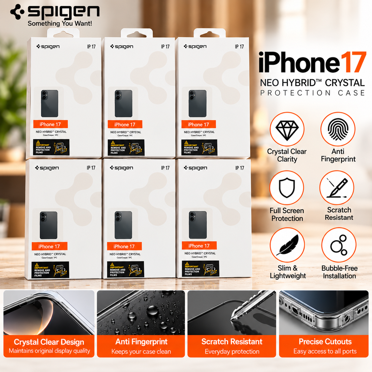 Spigen Neo Hybrid Crystal Case for iPhone 17