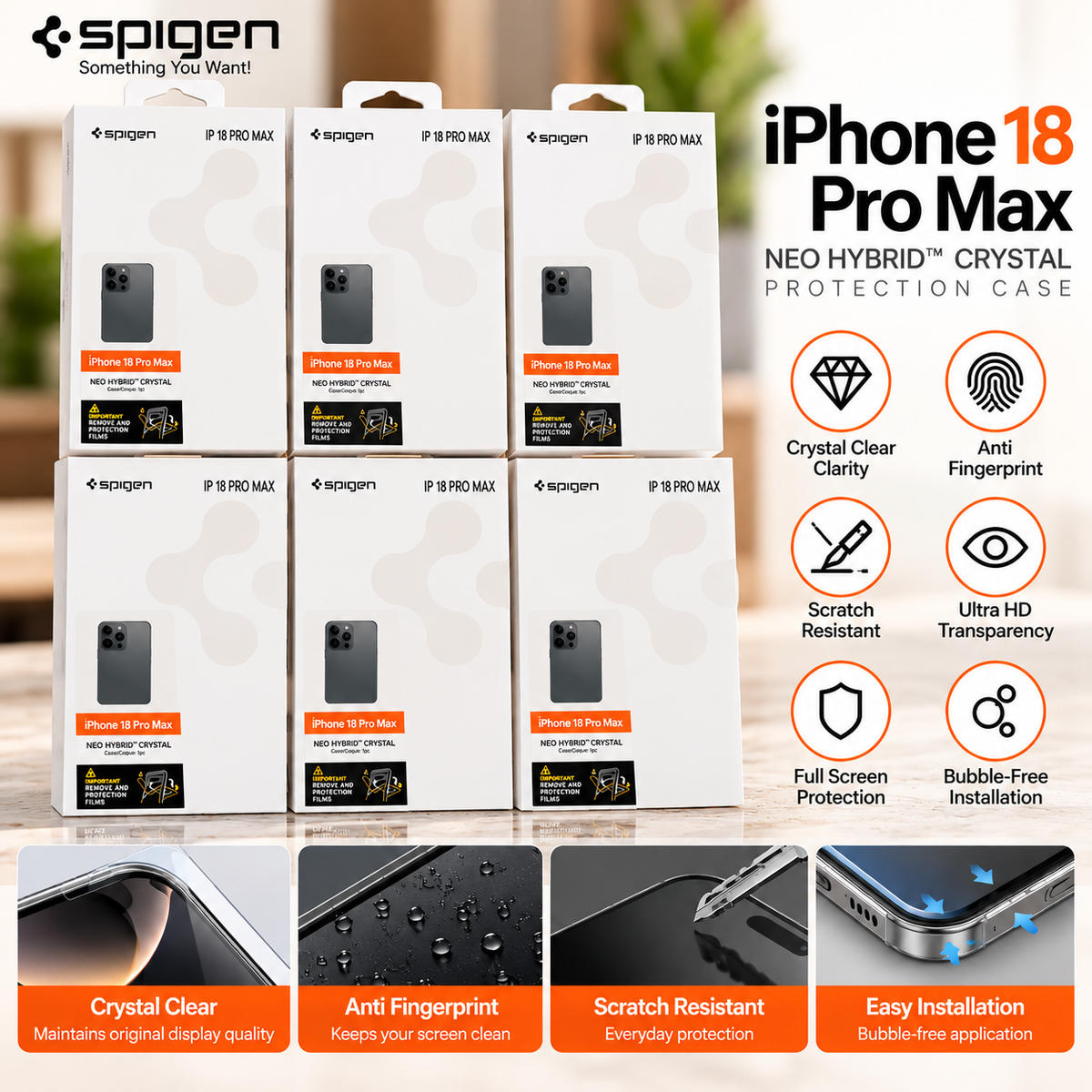 Spigen Neo Hybrid Crystal Case for iPhone 18 Pro Max