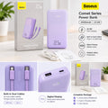 Baseus Comet Series 20000mAh 22.5W Power Bank – Fast Charging with Built-in Dual Cables