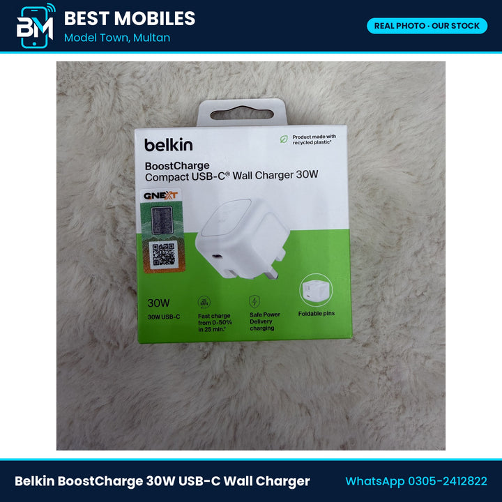 Belkin BoostCharge 30W USB-C Wall Charger - real photo, Best Mobiles stock
