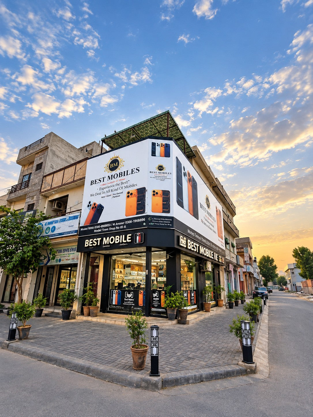 The Best Mobiles storefront at 68-A Model Town, Multan