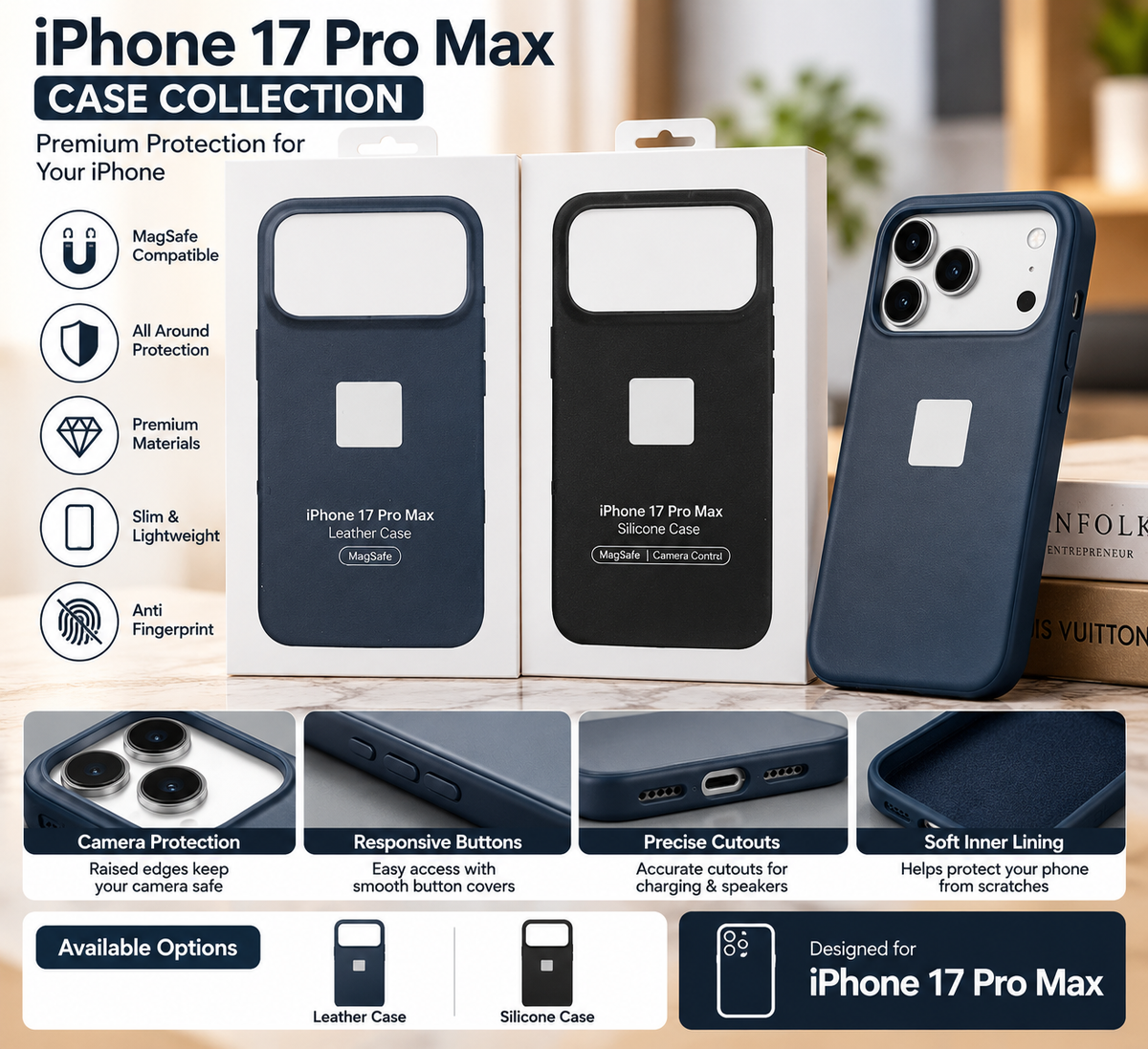 Premium MagSafe Protective Case for iPhone 17 Pro Max